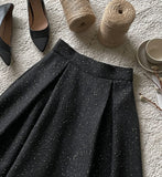 Marzel Pearl Wool Brushed Flare Skirt
