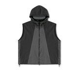 Nylon Color Block Hood Vest