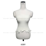 pralen damaged ribbed knit top