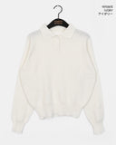 Kudan collar button slim fit knit