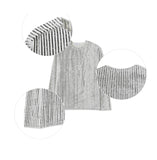 Fur stripe snap Tee