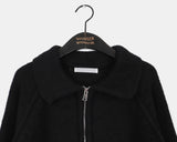 Duon Raglan Pocket Collar Knit Zip-up