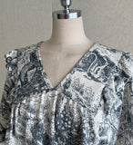 Helpful Summer Toile Short Sleeve Shorts Pajama Set