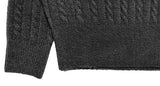 Chise cable knit half zip-up