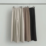 Linen Sleeveless Banding Long Wide Two-Piece Set Vacation Look Summer Outfit