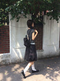 [MADE] Momin Stripe Color Matching Button Layered Slim Short Sleeve T-Shirt