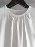 Center Shirred Round Crop Top