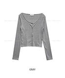 Minute Dot U-Neck Long Sleeve Cardigan