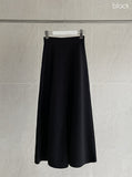 Liluna Banding Flare Long Skirt