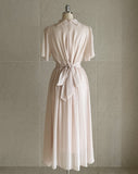 Poen Chiffon Shirring Flare One Piece