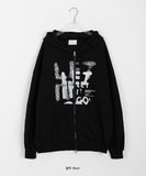 Mitsuna two-way printing hood zip-up