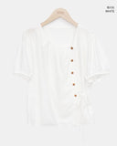 Lamon Wrap Short Sleeve Blouse