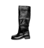 Nikki Pocket Leather Long Boots