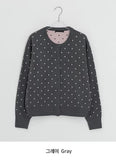 Yuhri Dot Round Knit Cardigan