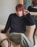 Muron Boucle Round Long Sleeve Knit