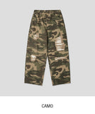 Tack Destroyed Snap Cotton Pants