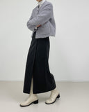 Hidden Wool Slit Skirt