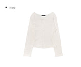 Juron Flower Punching Cardigan