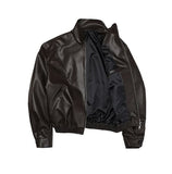 Paod crop cut leather jacket