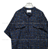 TOZ loose fit tweed half shirt