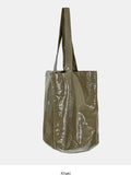 Wrinkle glossy big shoulder bag