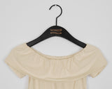 Volk side shirring off-shoulder T-shirt