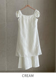 Bavia Ribbon Puff Flare One Piece