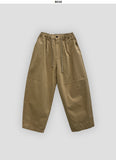 Unisex basic cotton tapered pants