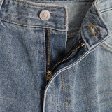 Road Damage Wide Denim Pants