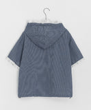 Diltiber Seersucker Check Hood Short Sleeve Shirt