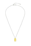 [Premium Plating] Volume Square AB TAG Necklace