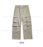 Deep multi 4 pocket wide cargo pants