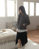 Romkin Cut Collar Short Jacket Coat