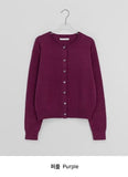 Goodbert Wool Color Round Knit Cardigan