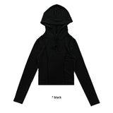 STRAP CROPPED HOOD TOP