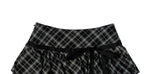 Dylan Check Ribbon Tiered Mini Skirt