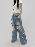 Philip Damage Wide Denim
