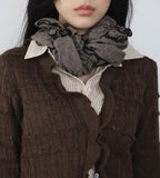 Check Vintage Ruffle Scarf