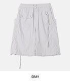 Multi-pocket D-ring Nylon Bermuda Pants