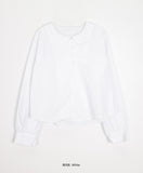 Mecon Round Collar Button Blouse