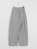 Kukuna banding string side cut brushed wide jogger pants