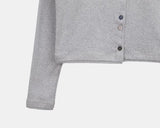 Marble Mix Color Button Point Cardigan