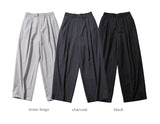 Cope two-tuck wide half banding slacks