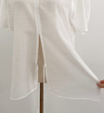 Illien Round Cross Wrap Blouse