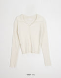 Cubo Collar Ribbed Knit Cardigan