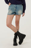Flower Half Denim Pants