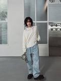 Clo damage loose fit knitwear