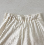 Meshian banding flare long skirt