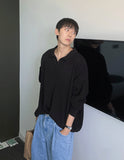 Summer Boucle Collar TOP Long Sleeve Ver
