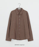 [unisex] Kurohi Check Over Long Sleeve Shirt